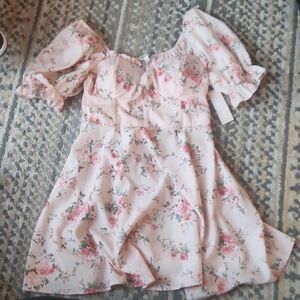 Inspired Hearts Pink Floral Kids Dress